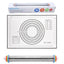17 inch stainless steel adjustable thickness rolling pin scale rolling pin leather material kneading tool - Korvel