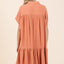 Linen Blend Button Down Shirt Mini Dress for Women
