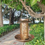 Outdoor solar powered lamp metal hanging bird feeder feeding and watering dual-purpose bird feeder decorative lamp - Korvel