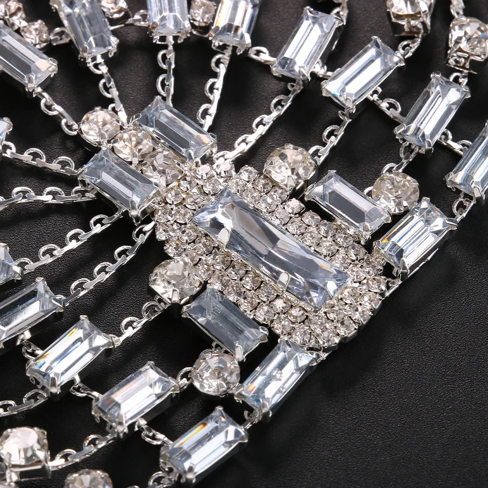 Rhinestone Bridal Headband Hat Forehead Hair Accessories Fashion Jewelry Wedding Crystal Head Chain Women Headpiece Gifts - Korvel