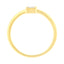 14K Yellow Gold Plated Sterling Silver Miracle Set Diamond Promise Ring - Size 6
