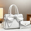 Sac seau à nœud en imprimé crocodile - Cuir verni brillant