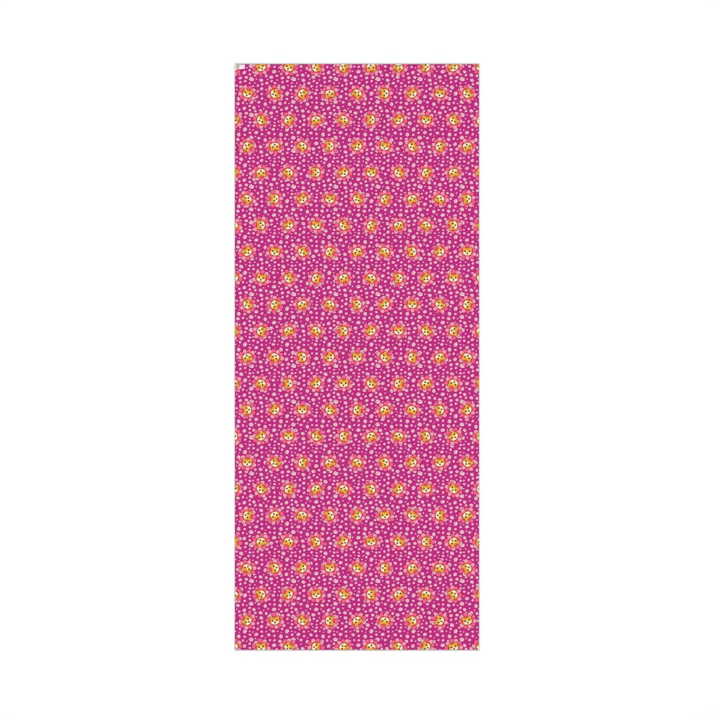Pink Cat Blossom Gift Wrap | Adorable Cat Lover Wrapping Paper