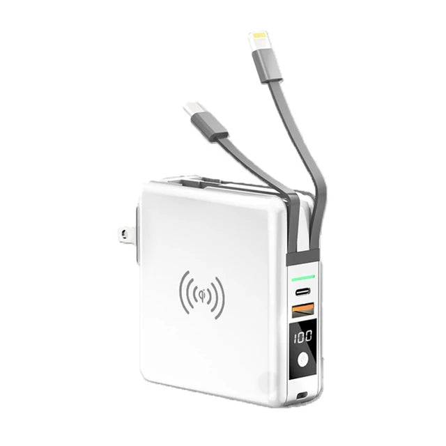 Batterie Externe Premium 10000mAh avec Prise AC et Charge Sans Fil Rapide