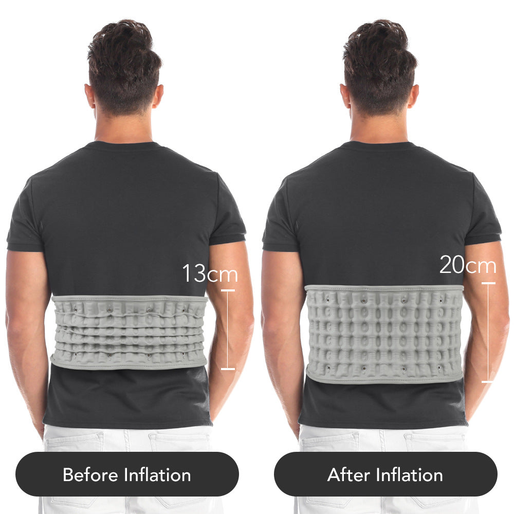 Inflatable Waist Belt To Relieve Low Back Pain Waist Protection Leather Shrink Exhaust Fixed Belt - Korvel