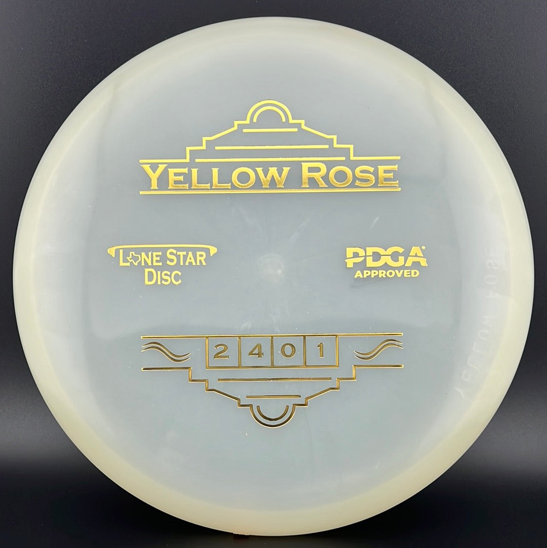 Alpha Glow Yellow Rose - First Run Disc Golf Putter
