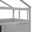 Twin over Full House Bunk Bed with Storage Staircase and Blackboard Gray - Korvel