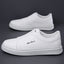 Sneakers with a casual style and anti slip lace up flat bottom with soft sole and soft surface can be easily kicked with one foot - Korvel