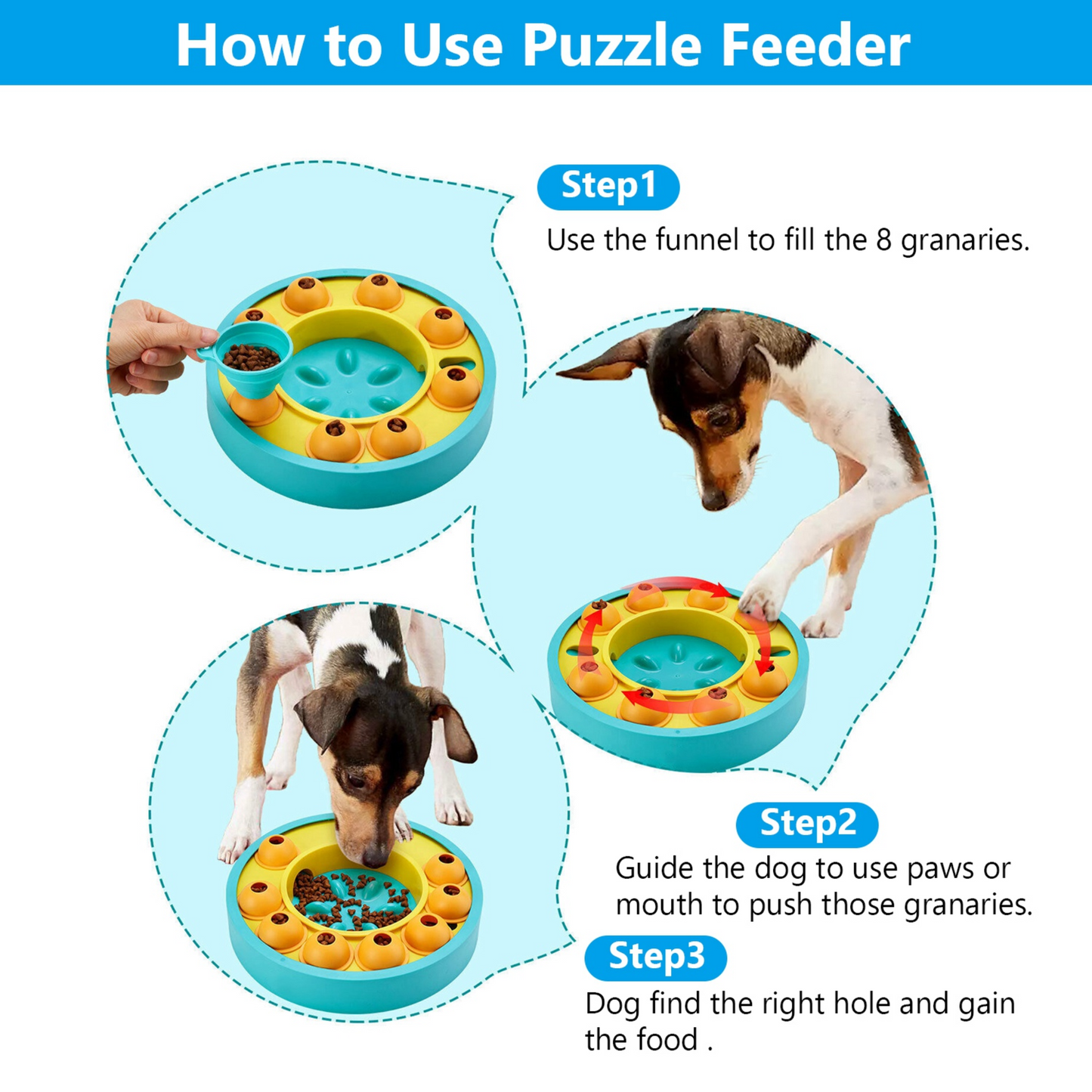 GBruno Interactive Dog Puzzle Feeder