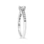Anillo de Compromiso de Diamante Cortado Princesa en Oro Blanco de 14K - Talla 7
