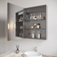26x20 inch(Left Door) bathroom medicine cabinet with LED mirror 3000K~6000K single door lighting bathroom cabinet with touch switch adjusta - Korvel