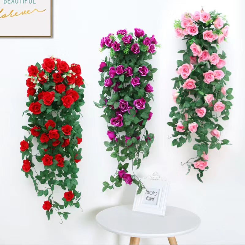 Simulated Rose Wall Hanging for Elegant Home Decor