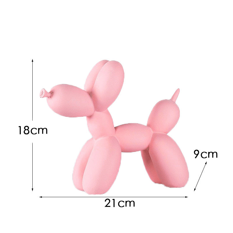 New black and white plaid balloon dog ornaments creative TV cabinet wine cabinet living room porch resin crafts - Korvel