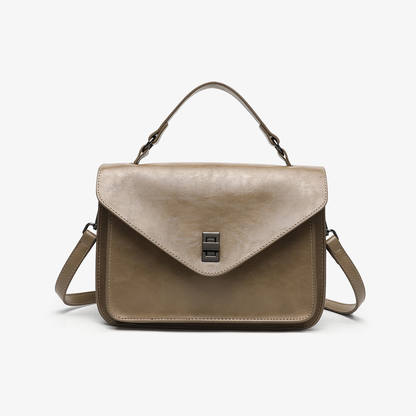 Elegant Oil-Waxed Leather Crossbody Bag for Women