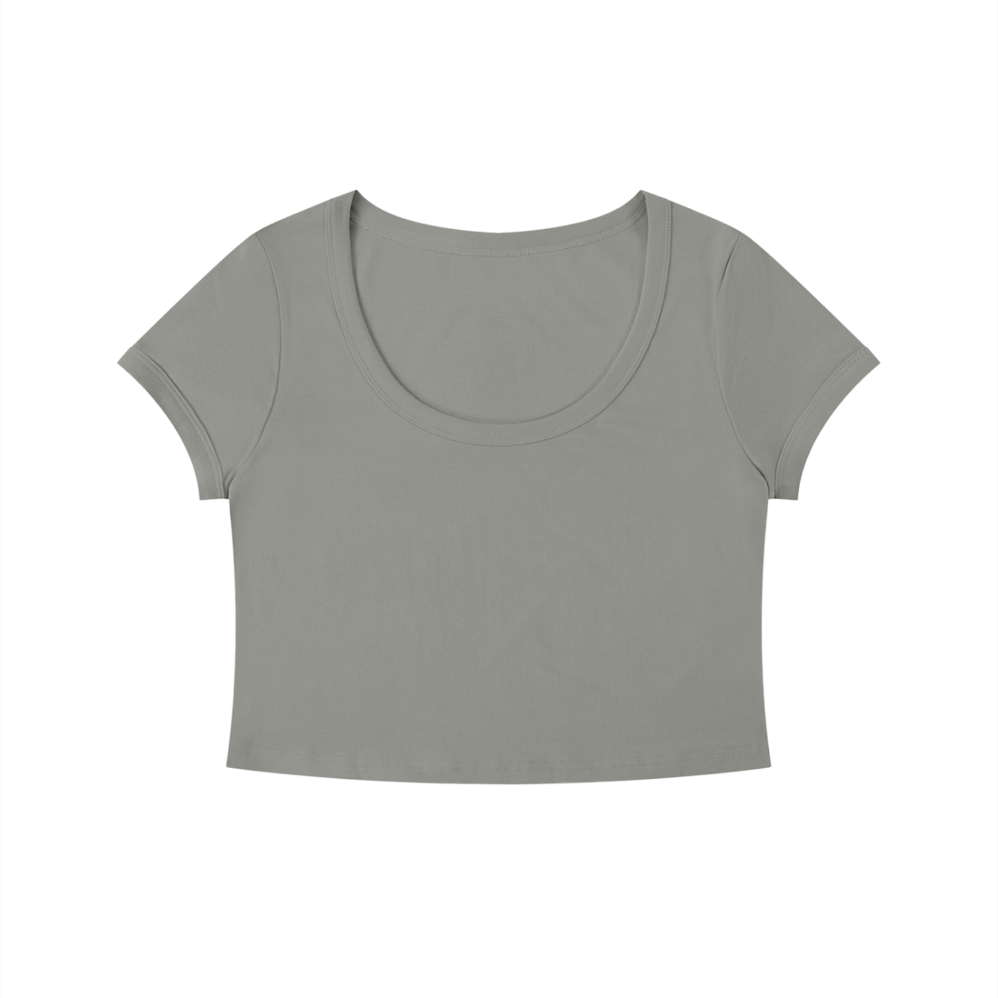 Camiseta corta ajustada de color sólido para mujer Loki & Ivy