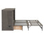 Queen Size Murphy Bed with Built-In Charging Station  Antique Grey - Korvel