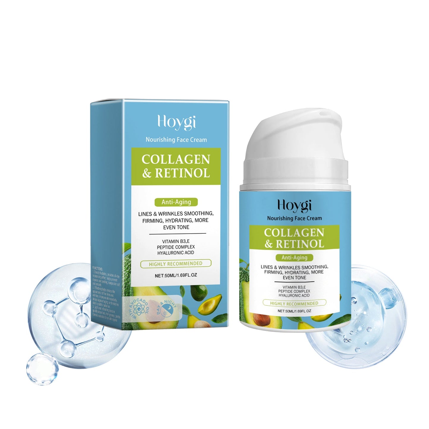 Crème hydratante au collagène premium pour une peau hydratée