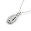 Elegant Two Stone Diamond Pendant in 14k White Gold