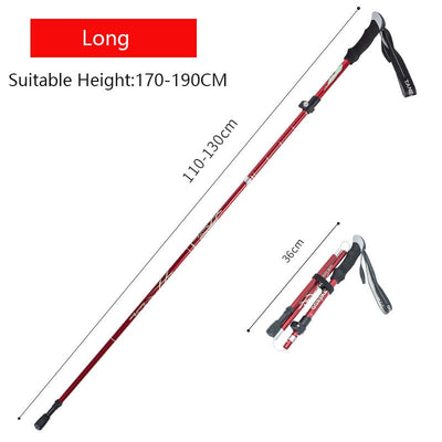 Telescopic Anti-Shock Trekking Stick - Ultralight Aluminum