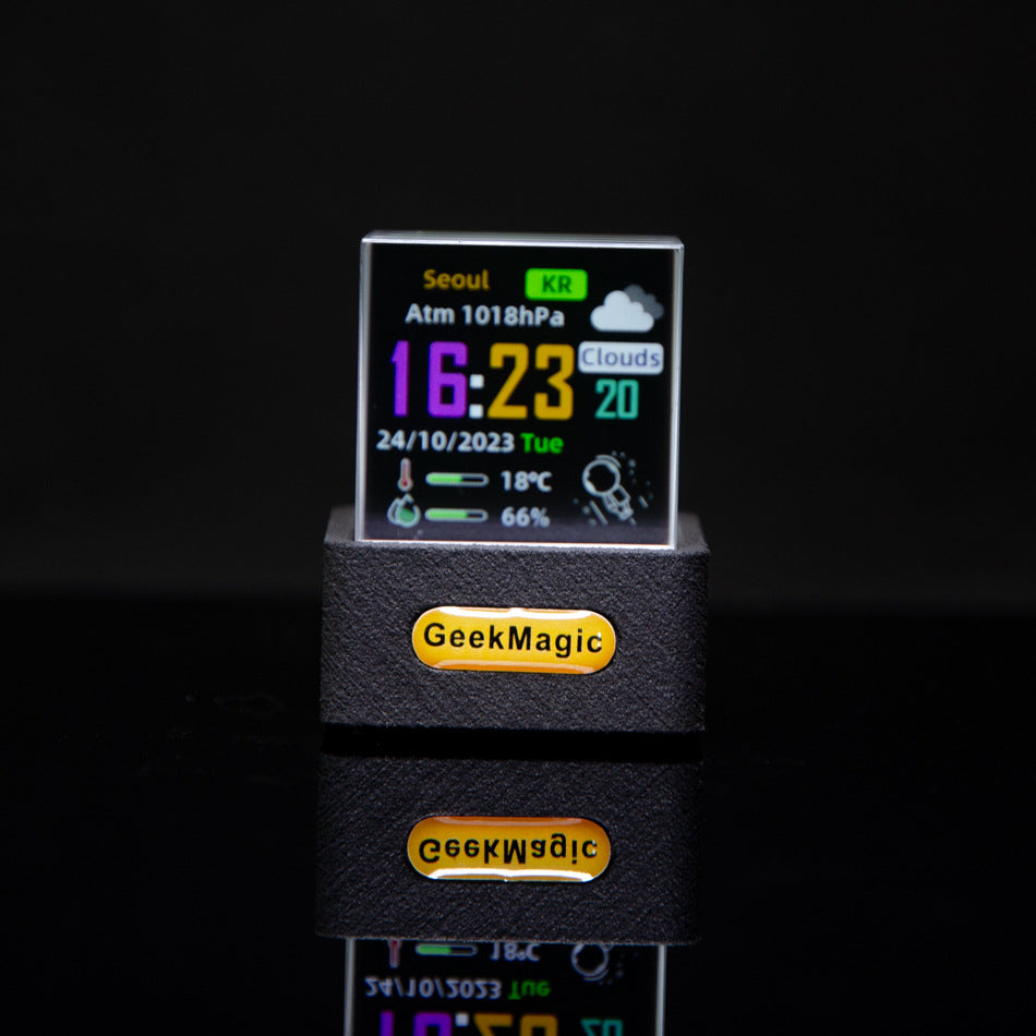 New Trend Mini Transparent WiFi Weather Clock Creative Gift Desktop Decoration Display - Korvel