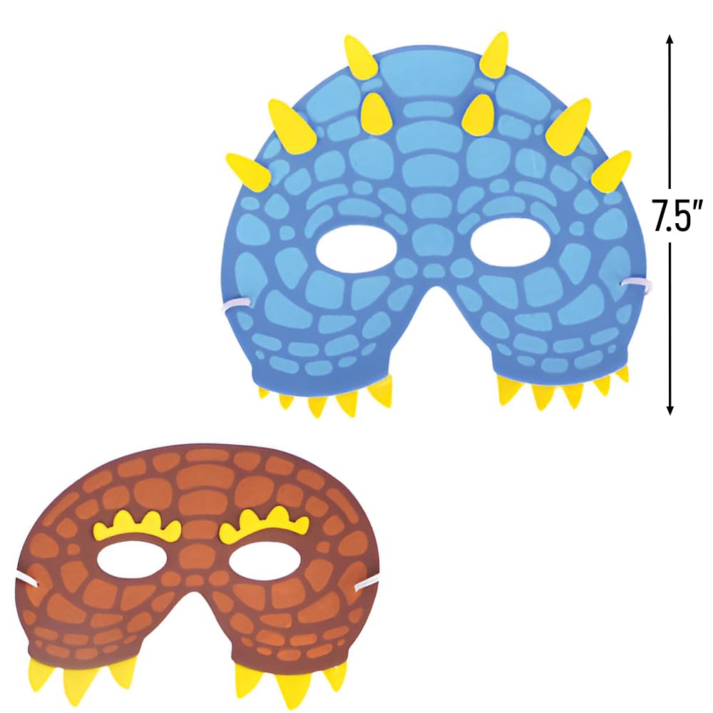Dinosaur Foam Masks - 12 Count Party Accessory Set