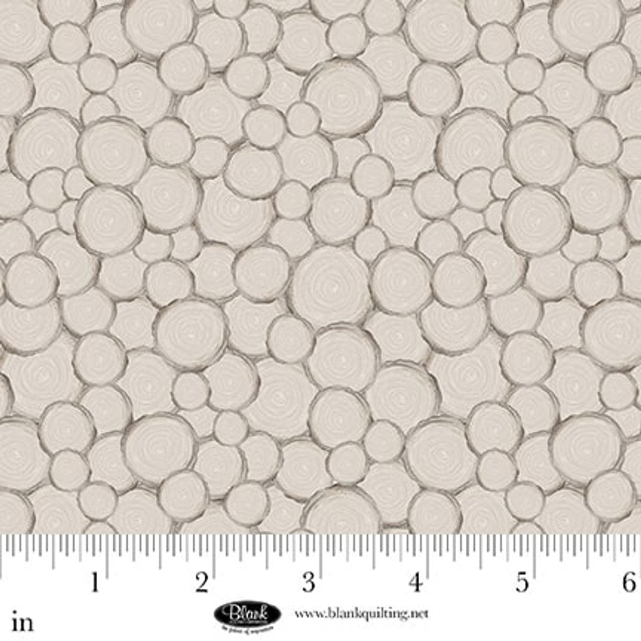 Tissu en coton Med. Gray Tree Trunk Geo Petals & Pewter par yard