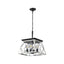Chandelier de ferme à 4 lumières pour salle à manger (Ampoules non incluses)