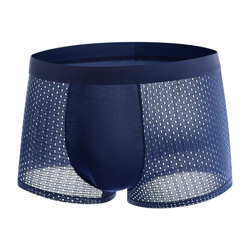 Premium Ice Silk Mesh Boxer Briefs for Men