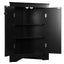 Black Triangle Bathroom Storage Cabinet with Adjustable Shelves