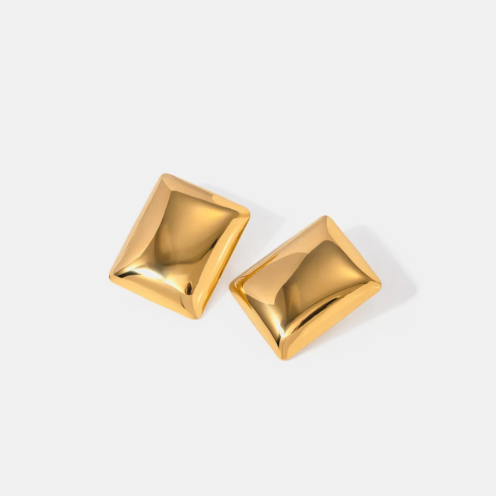 Stainless Steel Rectangular Stud Earrings - Korvel