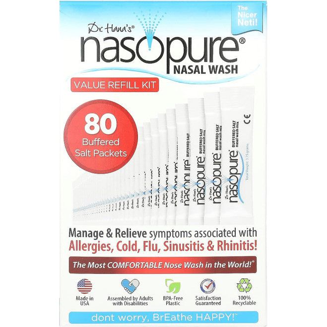 Nasopure Nasal Wash Value Refill Kit - 80 Buffered Salt Packets