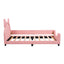 Twin Size Upholstered Daybed with Carton Ears Shaped Headboard  Pink - Korvel