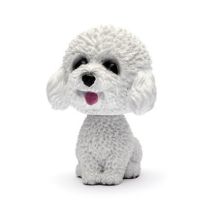 Cute doll decorations in the car, resin bobblehead dog animal bulldog, creative cute car ornaments - Korvel