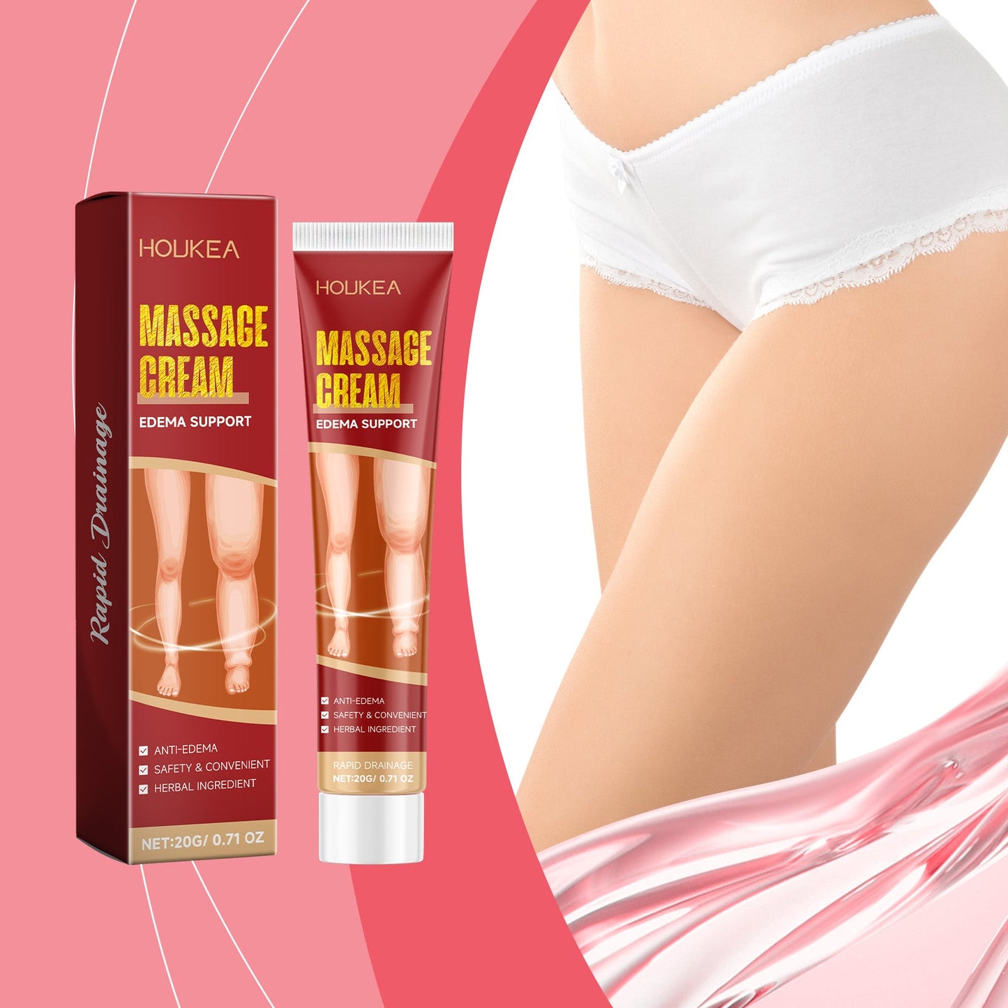 Herbal Leg Care Cream, Pamper And Massage Leg Skin To Relieve Leg Discomfort Daily Care Cream - Korvel