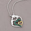 Pendentif en argent sterling .925 avec émeraude véritable de 0,24 carat