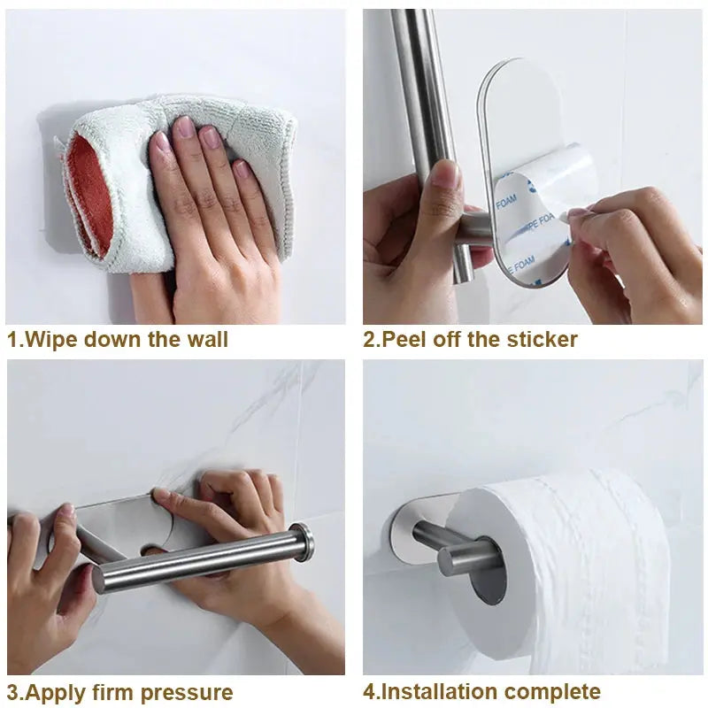 Support de papier essuie-tout en acier inoxydable premium