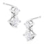 Boucles d'oreilles en or blanc 14K avec double diamant