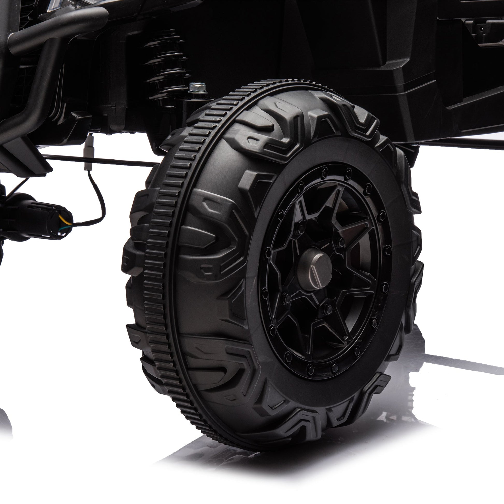 Side by Side 4x4 Ride on Off-Road Truck with Parent Remote Control, Battery Powered Electric Car w/High Low Speed - Korvel