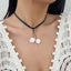 Beach Vacation Conch Shell Tassel Necklace Versatile Countryside Wax Thread Necklace Accessories - Korvel