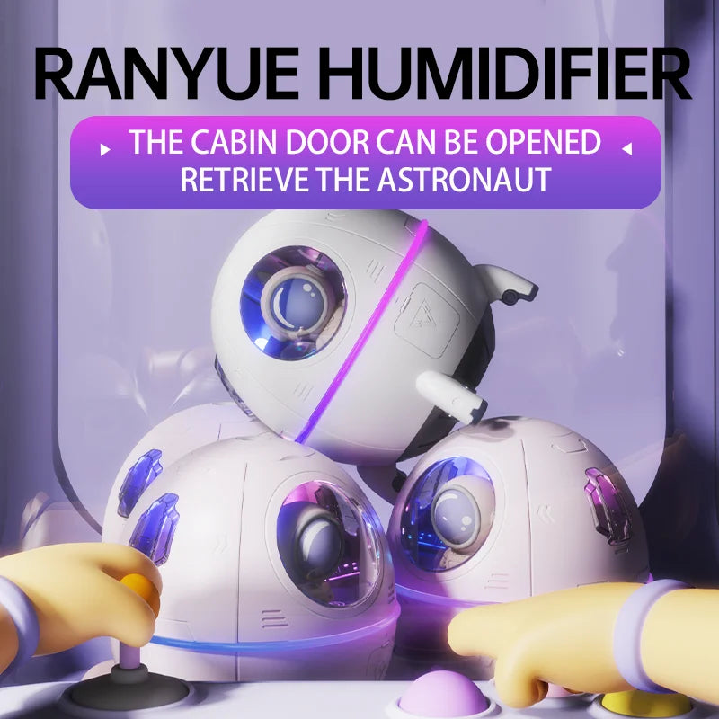 Portable Astronaut Humidifier with LED Light and Aroma Diffuser - USB Powered for Clean and Hydrated Air Cute Aesthetic Stuff - Korvel