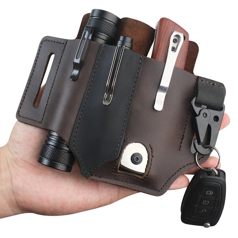 GEBWOLF EDC Leather Multi-Function Pocket Tool Case
