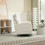 Silla mecedora giratoria tapizada JiaDa en beige