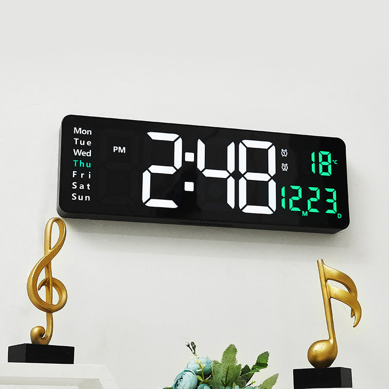 Large LED Digital Wall Clock with Remote Control