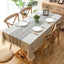 90x90 cm Plaid Decorative Linen Tablecloth with Tassels