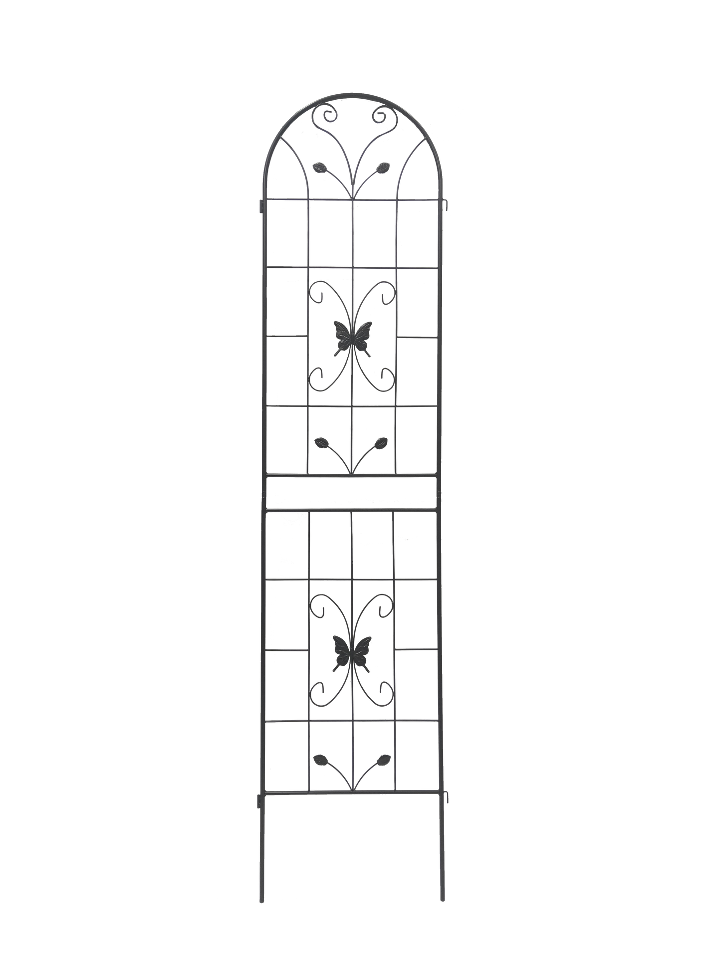 2 Pack Metal Garden Trellis 86.7" x 19.7" Rustproof Trellis for Climbing Plants Outdoor Flower Support Cream White - Korvel