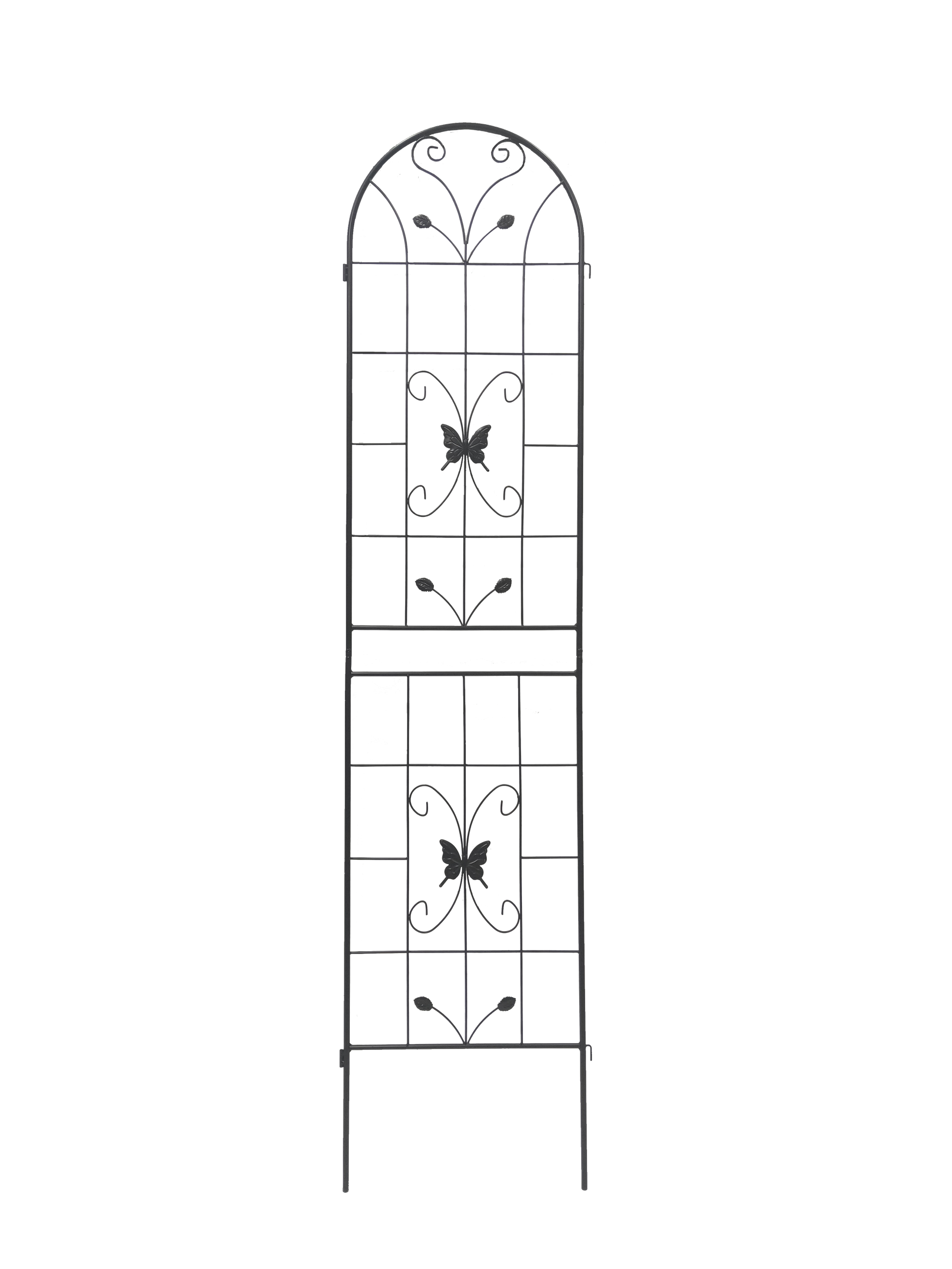 2 Pack Metal Garden Trellis 86.7" x 19.7" Rustproof Trellis for Climbing Plants Outdoor Flower Support Cream White - Korvel