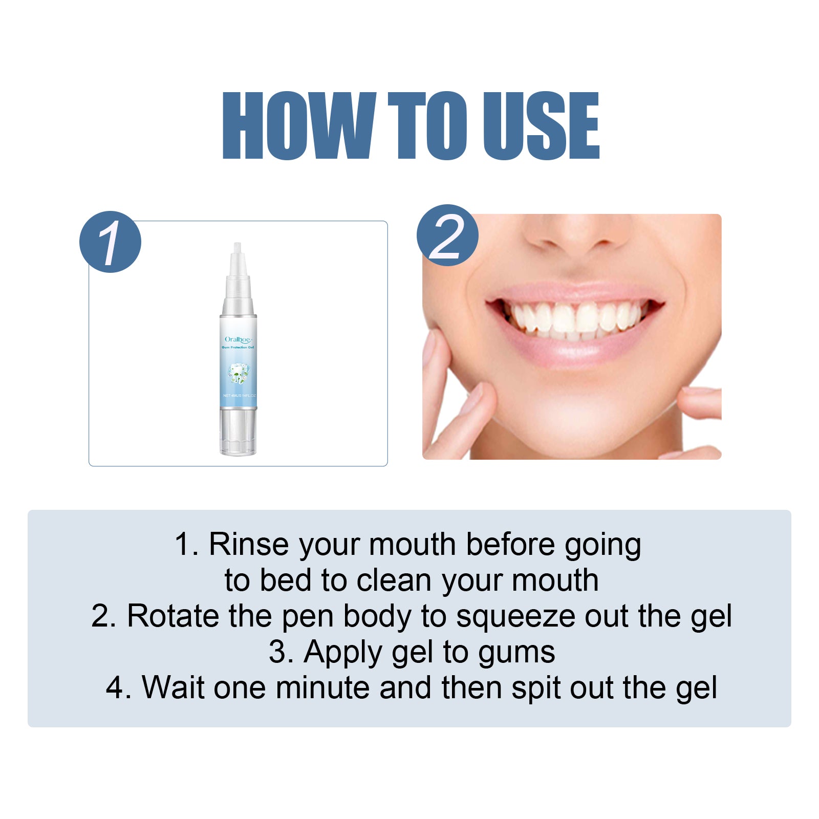 Gum Protection Gel, Teeth Whitening And Whitening Gum Repair Oral Cleaning And Care Dental Pencil - Korvel