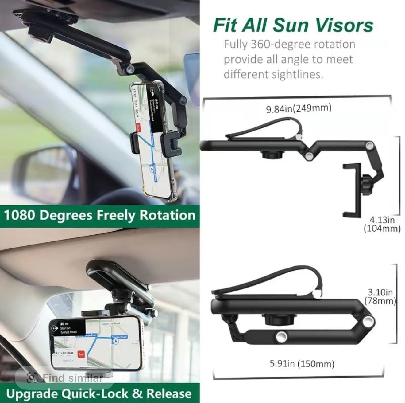 VistaGrip 1080 Car Mount - Premium Phone Holder