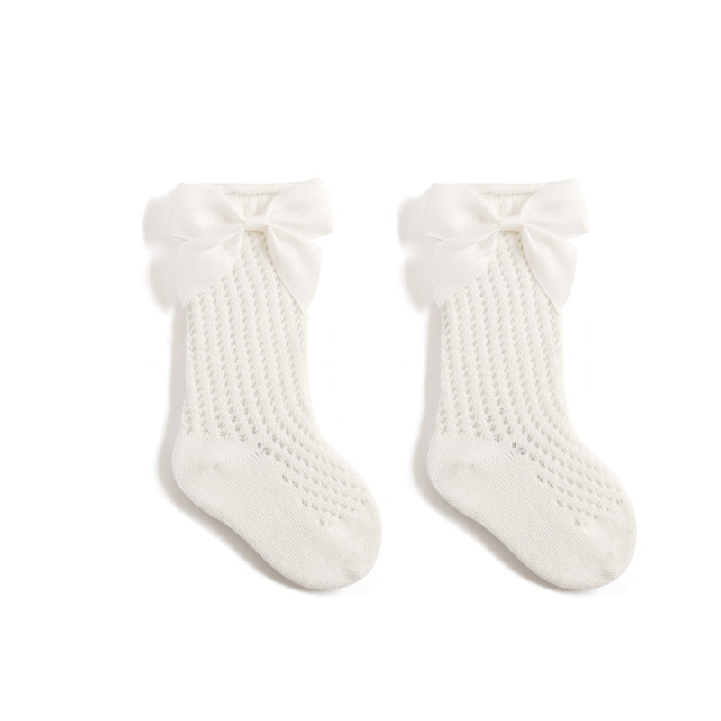 Chaussettes Bows en Coton Peigné Premium pour Filles