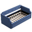 Upholstered Daybed with Trundle, Wood Slat Support,Upholstered Frame Sofa Bed Twin Blue - Korvel